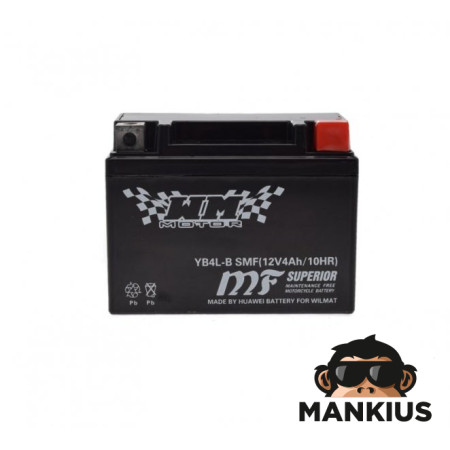 BATTERY YB4L-B WM MOTOR 12 VOLT SMF