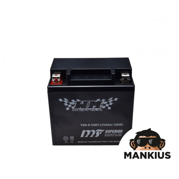 BATTERY YB9-B WM MOTOR 12 VOLT SMF