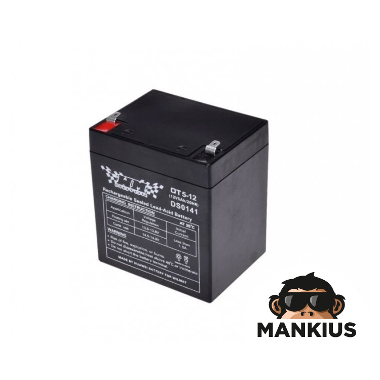 BATTERY, GEL 5Ah WM MOTOR 12 VOLT OT5-12 FOR UPS AND TOYS