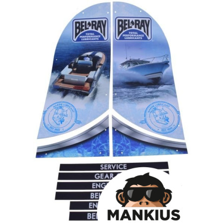 DECAL SET FOR DISPLAY RACK BEL-RAY BR99146/99147 MARINE