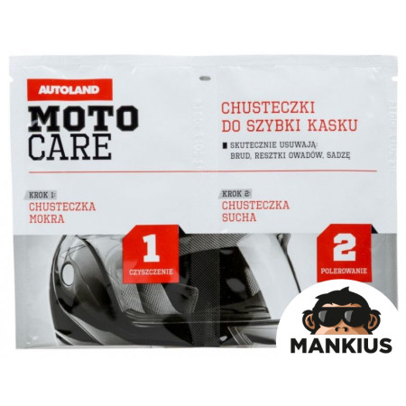 MOTO CARE, HELMET CARE TISSUES (WET+DRY)