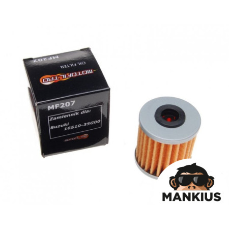 FILTER, OIL MF207 (HF207) MOTOFILTRO 16510-35G00