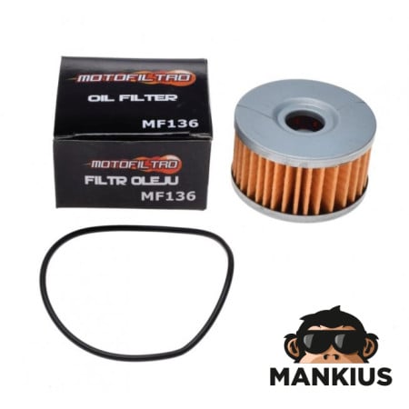 OIL FILTER MF136 (HF136) MOTOFILTRO 16510-38240