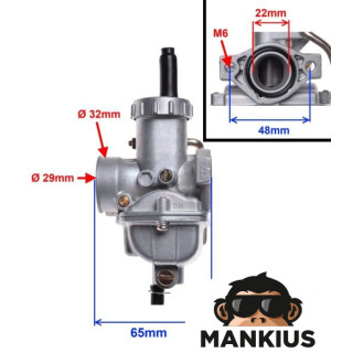 KARBIURATORIUS, MINI MX BIKE 4T PZ 22