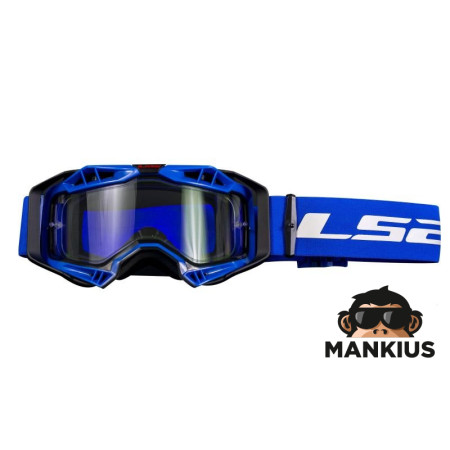 AURA GOGGLE BLACK BLUE WITH CLEAR VISOR