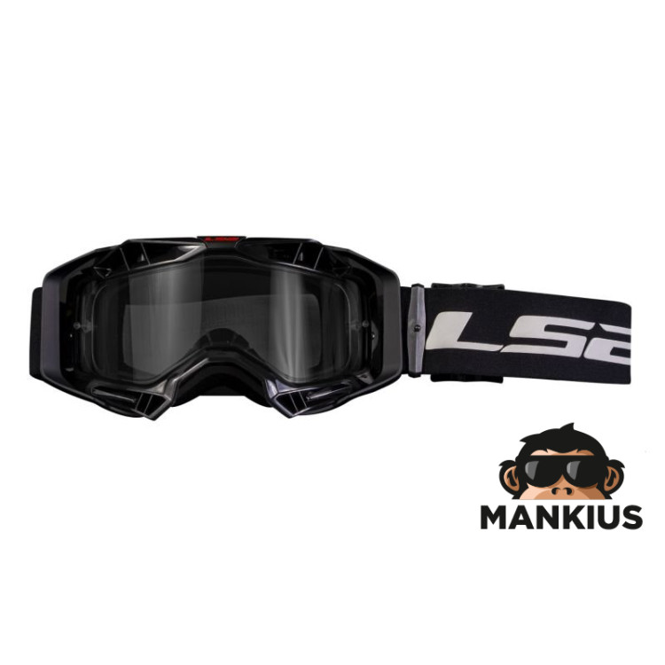 AURA GOGGLE BLACK WITH CLEAR VISOR