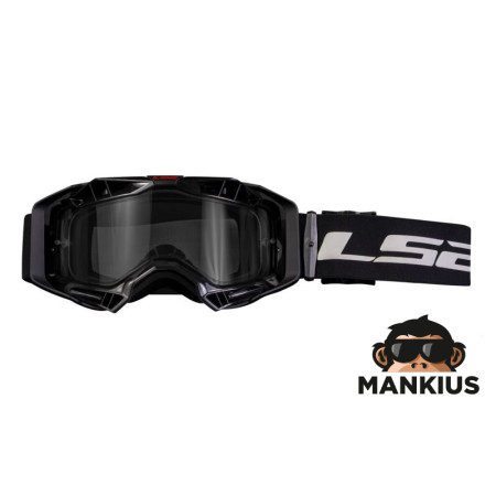 AURA GOGGLE BLACK WITH CLEAR VISOR