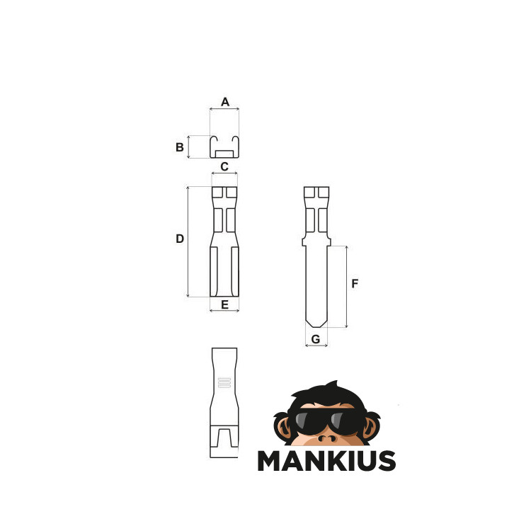 CONNECTOR SET FOR BLOCK CONNECTORS TYPE III 100 PCS PACK