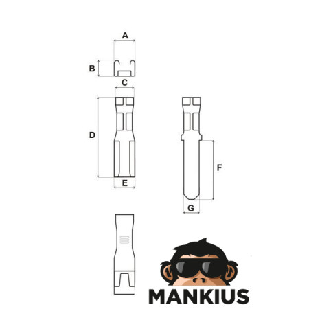 CONNECTOR SET FOR BLOCK CONNECTORS TYPE III 100 PCS PACK