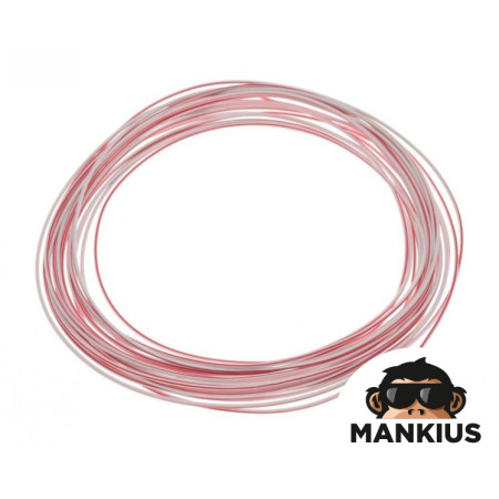 WIRE 0,75 mm 10 M, White/Red