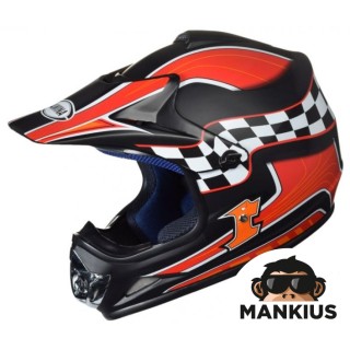 HELMET MINI ENDURO 47-48 CM TN8696 RED BLACK W/O ECE