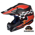 HELMET MINI ENDURO 47-48 CM TN8696 RED BLACK W/O ECE