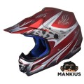 ŠALMAS MINI ENDURO 47-48 CM TN8696 RAUDONAS MATINIS BE ECE