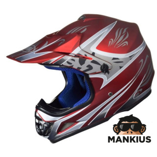 ŠALMAS MINI ENDURO 47-48 CM TN8696 RAUDONAS MATINIS BE ECE