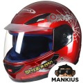 HELMET MINI TN-8636 HEAD SIZE 47-48 CM RED SPIDER WEB W/O ECE