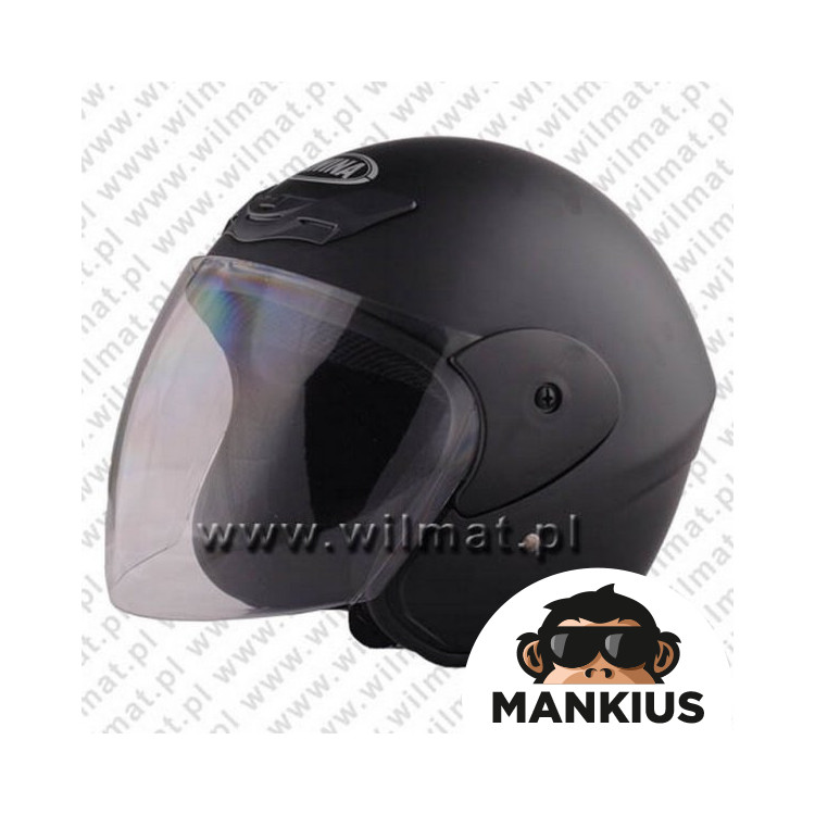 HELMET OPEN FACE TYPE TN-8661 MATT BLACK L W/O ECE