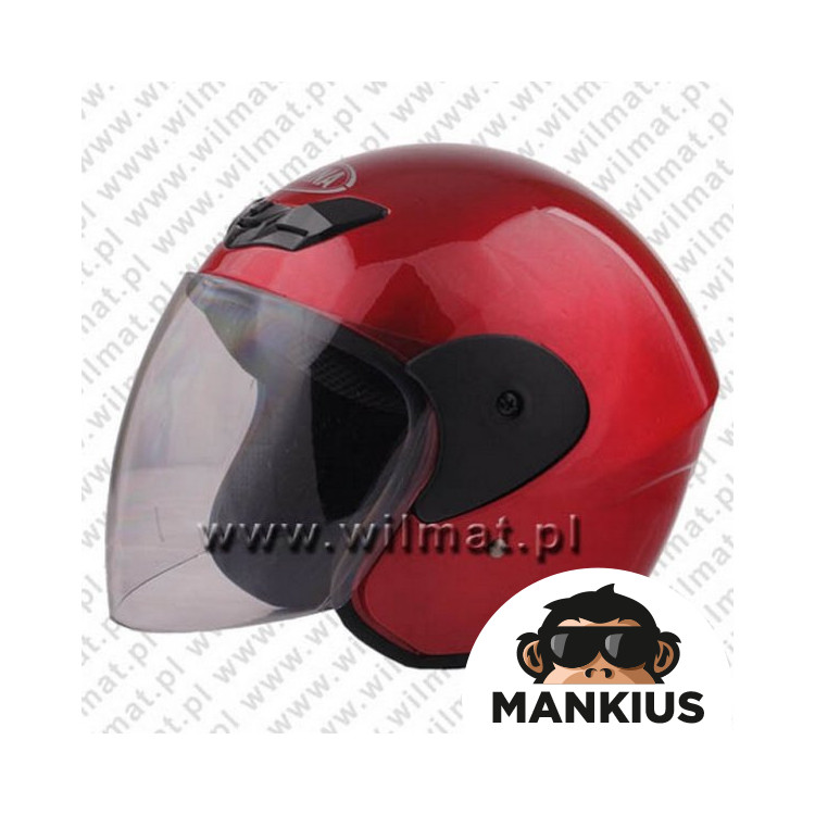 HELMET OPEN FACE TYPE TN-8661 RED XXXS W/O ECE