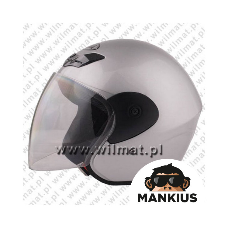 HELMET OPEN FACE TYPE TN-8661 SILVER L W/O ECE