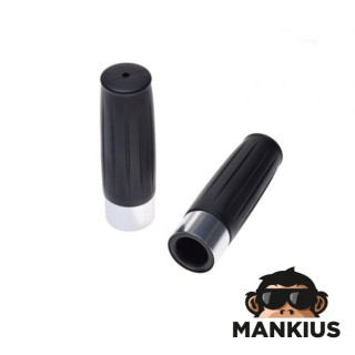 GRIP, VARENA VINTAGE 1"+7/8" 124 mm JUODAS CROMAS