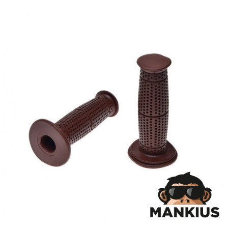 GRIP, HANDLEBAR VINTAGE 1"+7/8" 125 mm BROWN