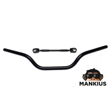 HANDLEBAR OFF ROAD 22 mm ALUMINIUM BLACK