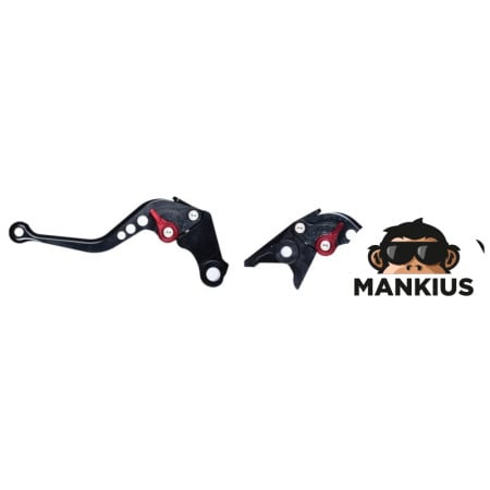 LEVER SET, BRAKE+CLUTCH ADJUSTABLE FOR HONDA BLACK