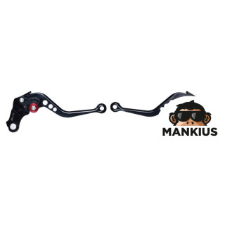 LEVER SET, BRAKE+CLUTCH ADJUSTABLE FOR HONDA BLACK