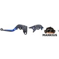 SVIRTIES RINKINYS, SANKABA + STABDŽIAI CNC SUlenkiamas KAWASAKI BLUE