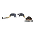 Svirties rinkinys, sankaba + stabdys CNC SUlenkiamas KAWASAKI GELTONAI