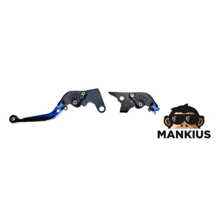 LEVER SET, CLUTCH + BRAKE CNC FOLDABLE FOR YAMAHA BLUE