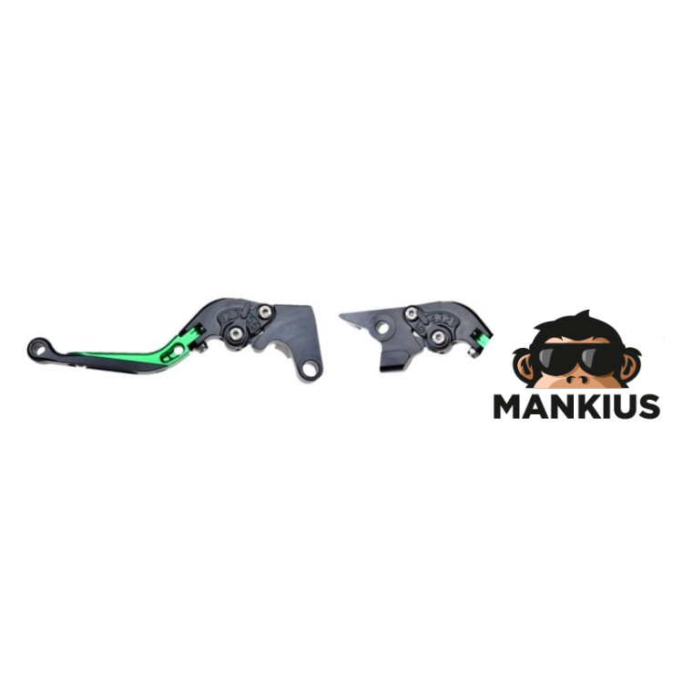 LEVER SET, CLUTCH + BRAKE CNC FOLDABLE FOR YAMAHA GREEN