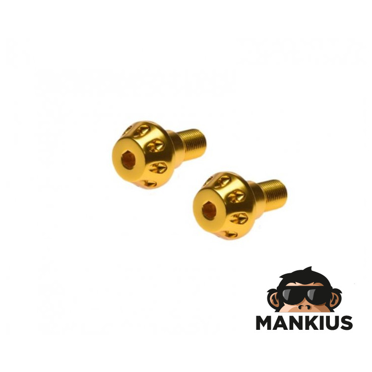 PLUG, HANDLEBAR END GOLD FOR YAMAHA M16X1.5