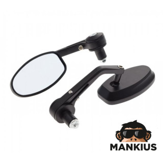 HANDLEBAR END REAR VIEW MIRROR SET UNIVERSAL