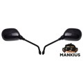 MIRROR, REAR VIEW MP101 OVAL BLACK M10