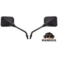MIRROR, REAR VIEW RECT. BLACK M10