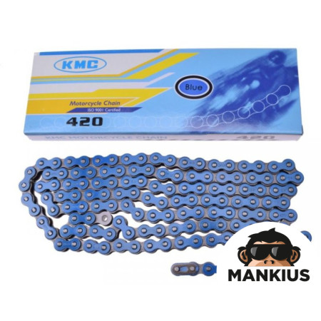 CHAIN, DRIVE KMC 138 LINKS 420 BLUE