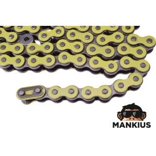 CHAIN, DRIVE KMC 138 LINKS 420 YELLOW