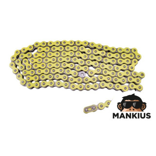 CHAIN, DRIVE KMC 138 LINKS 420 YELLOW