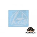 EMBLEM, SIDE COVER WSK KOS 125 WHITE