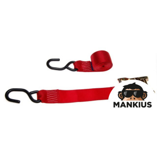 STRAP, MOTORCYCLE TIE-DOWN 4,8cmx366cm 455kg RED