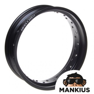 Ratlankis, RATAS 17" x 4,25 36 stipinai, ALUMINIO JUODAS