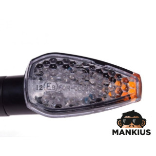 LAMP, TURN SIGNAL , BLACK, CLEAR LENS,+AMBER LED