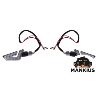 LEMPAS, POSUSIŲJŲ SIGNALO JUODAS CLEAR LENS LED