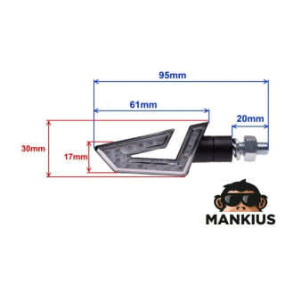 LAMP, TURN SIGNAL BLACK CLEAR LENS LED