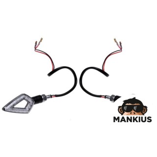 LEMPAS, POSUSIŲJŲ SIGNALO JUODAS CLEAR LENS LED