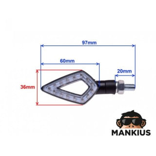 LAMP, TURN SIGNAL BLACK CLEAR LENS LED