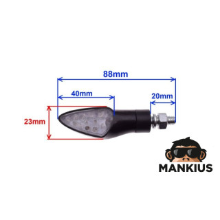 LAMP, TURN SIGNAL BLACK CLEAR LENS LED