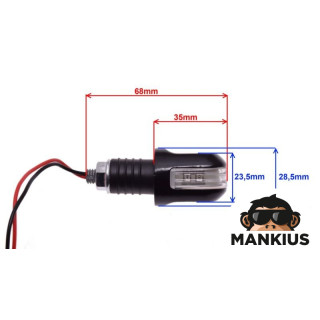 LAMP, TURN SIGNAL BLACK CLEAR LENS LED