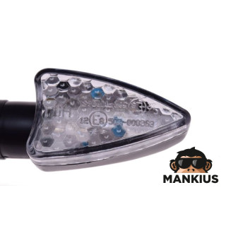 LAMP, TURN SIGNAL BLACK CLEAR LENS, LED,