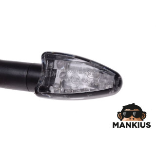 LAMP, TURN SIGNAL BLACK CLEAR LENS, LED, BLACK